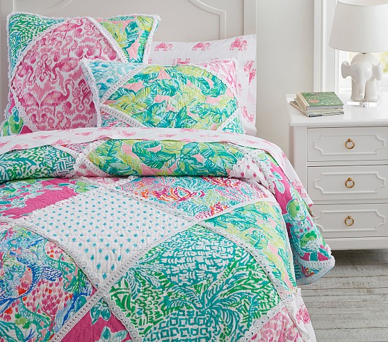 Lilly Pulitzer Party Patchwork Kids Comforter Set Pottery Barn Kids
