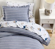Arlo Stripe Reversible Organic Duvet Cover & Shams