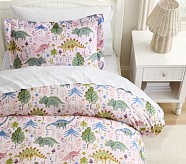 Floral Dino Organic Duvet Cover & Shams