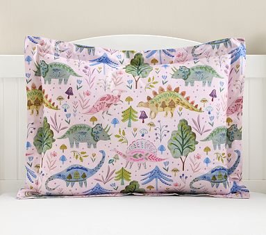 Floral Dino Organic Standard Sham
