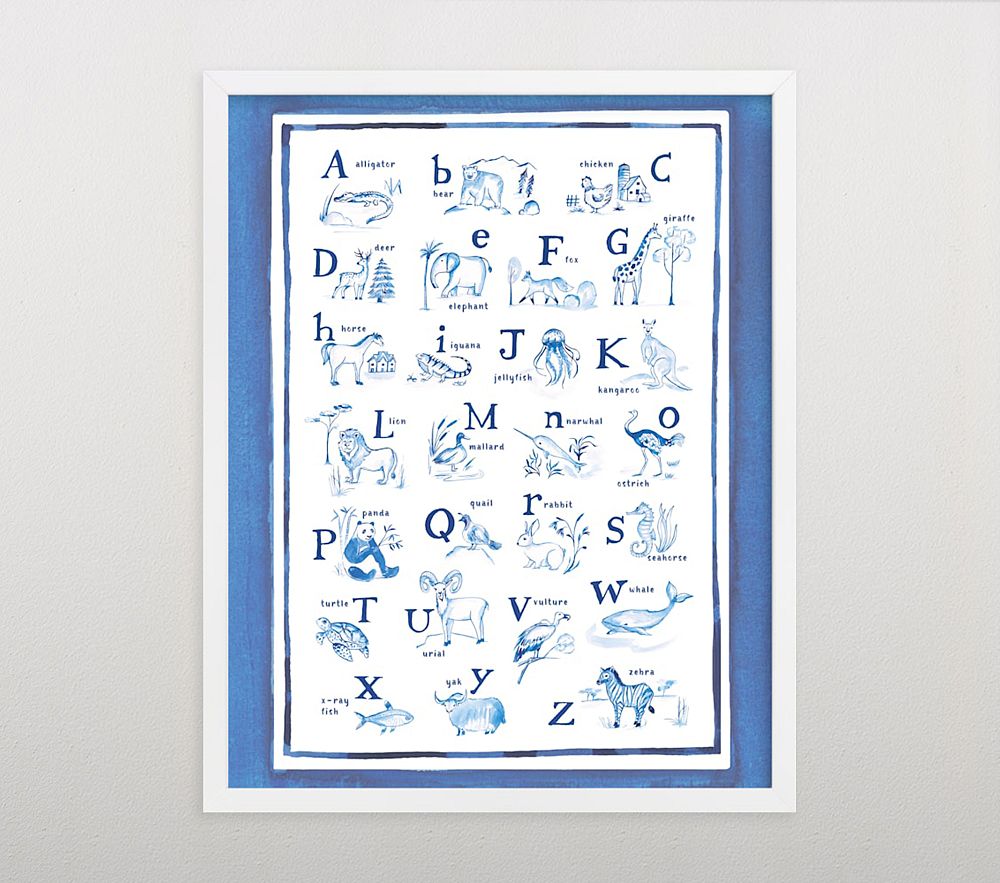 Minted&#174; Animal Alphabet Toile Framed Art by Teju Reval
