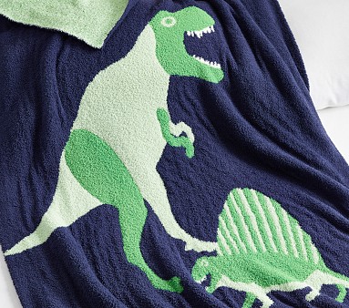 Dino Fuzzy Kid Throw Blanket