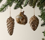 Shatterproof Mercury Woodland Ornaments, Set of 3