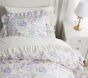 LoveShackFancy Lavender Damask Ruffle Organic Duvet Cover &amp; Shams