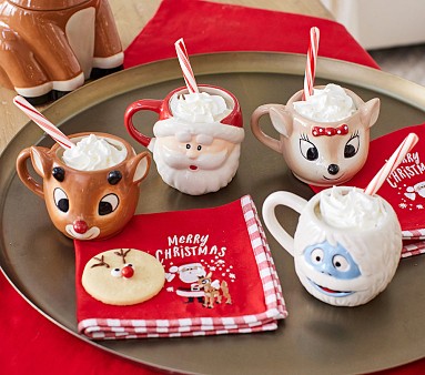 Rudolph&#174;-Shaped Kids Mugs, Set of 4