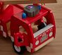 Wooden Light-Up Fire Truck Emergency Vehicle