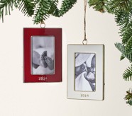 Dated Enamel Rectangle Frame Ornaments