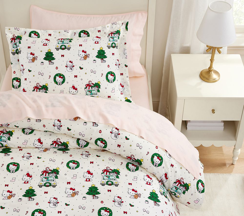 Hello Kitty&#174; Christmas Organic Duvet Cover &amp; Shams
