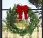 Faux Cedar Outdoor Wreath With Star Lights