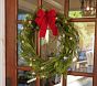 Faux Cedar Outdoor Wreath With Star Lights