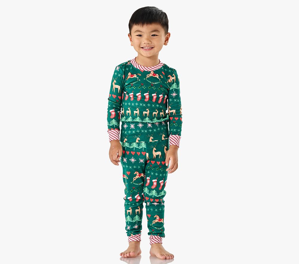 Green Fair Isle Organic Cotton Pajama Set