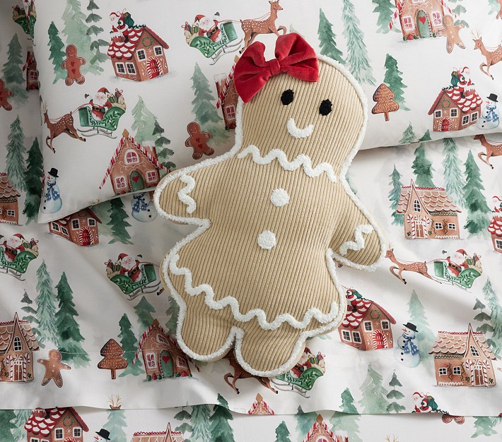 Mrs. Spice Gingerbread Shaped Pillow