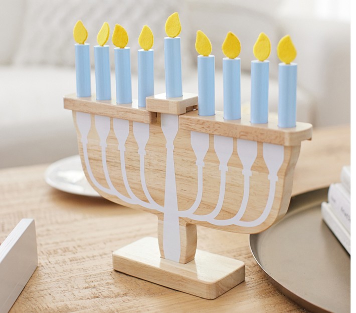 Wooden Toy Menorah