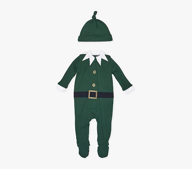 Organic Santas Helper Nursery Pajama , 0-3 Months