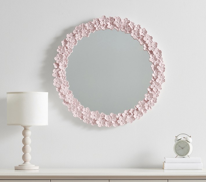 Hydrangea Round Mirror (28&quot;)