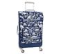 Glow-in-the-Dark Dino Bones Navy Mackenzie Large Checked RPET Luggage