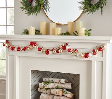 Multicolour Bauble Ball Light Up Garland
