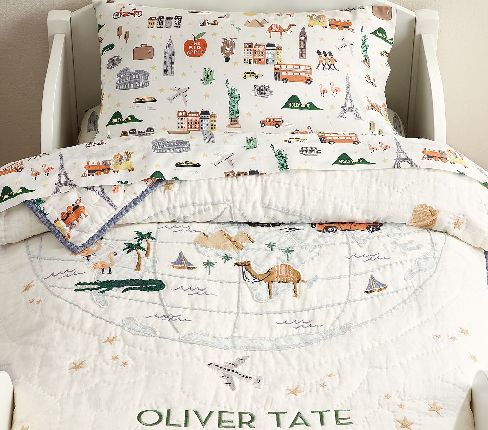 Rifle Paper Co. Globe Trotter Toddler Quilt
