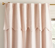 Evelyn Linen Scallop Valance Blackout Curtain
