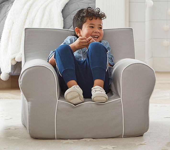 椅子(チェア)・スツール H&T Chair Co. ANYWHERE CHAIR Anywhere Chair®, Gray with White Piping Slipcover Only
