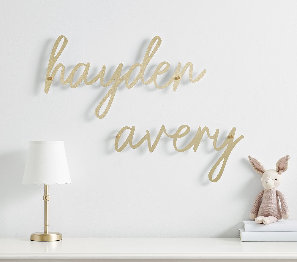 Personalized Gold Dibond Metal Name Sign