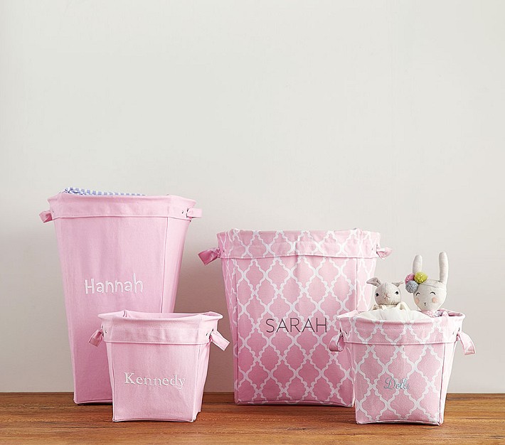 Carnation Light Pink Canvas Storage