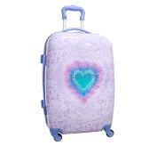 Mackenzie Lavender Heart Tie Dye Hard-Sided Luggage