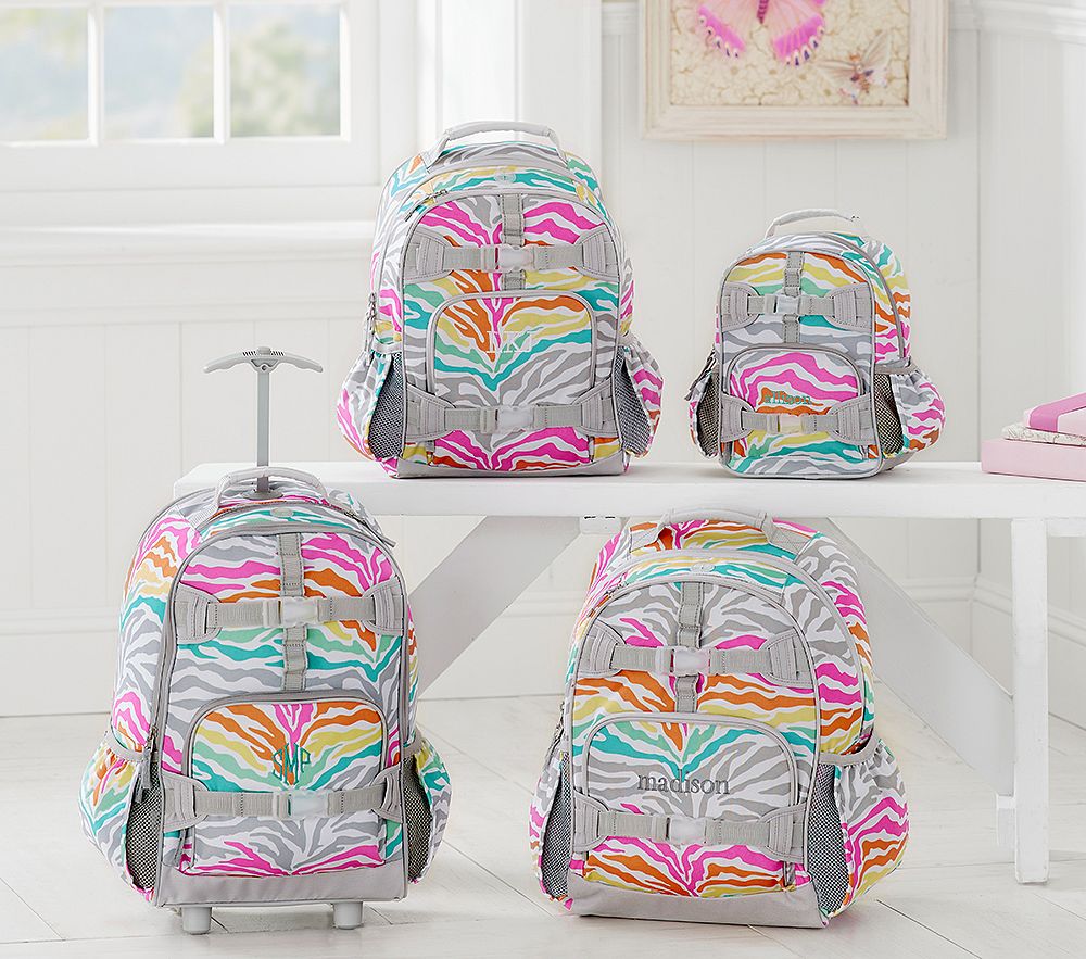 Pottery Barn - 【未使用・一緒にお出かけ】pottery barn kids リュック Mackenzie Rainbow Zebra Kids Backpack | Pottery Barn Kids