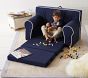 Anywhere Sofa Lounger&#174;, Navy with White Piping