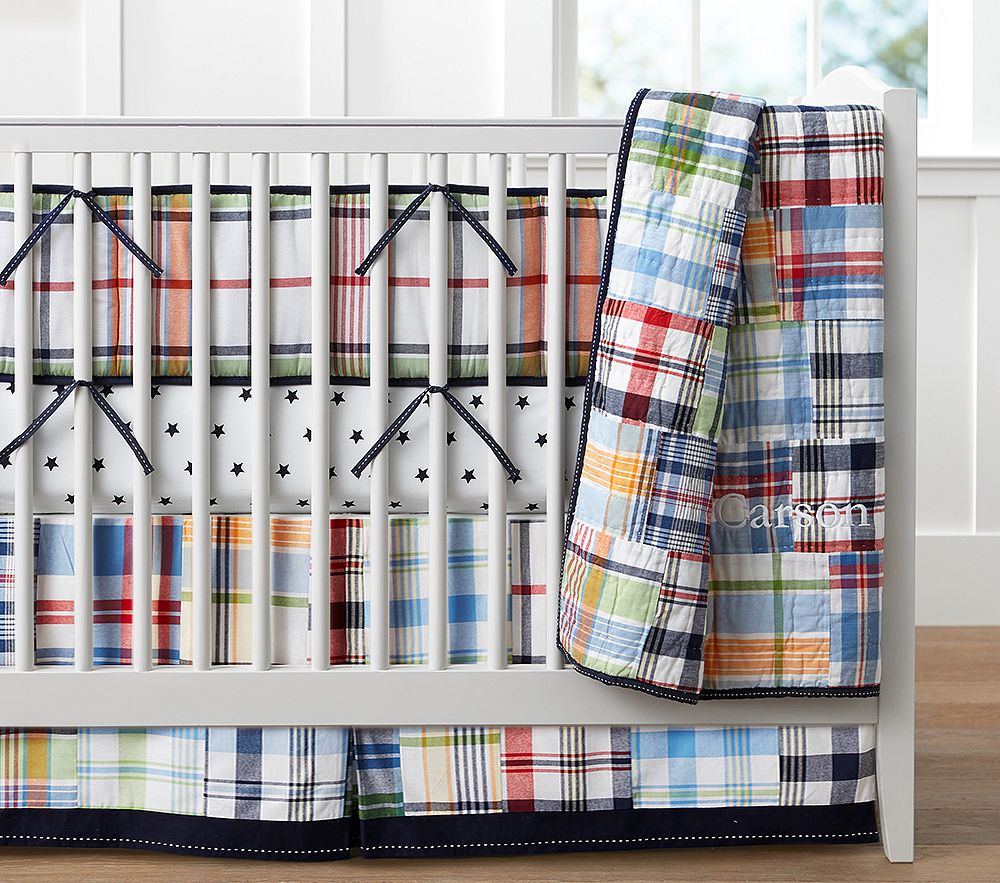 Madras Crib Bedding Set | Pottery Barn Kids