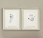 Silver Leaf Handprint and Footprint Frame