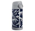 Glow-in-the-Dark Dino Bones Navy Mackenzie 12oz Water Bottle