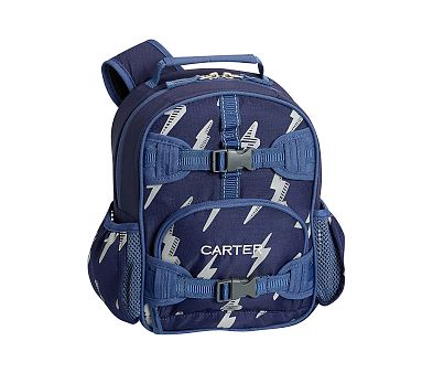 Navy Lightning Bolt Glow-in-the-Dark Kids Backpacks