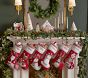 Santa Teddy Bear Quilted Christmas Stocking