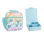 Mackenzie Aqua Rainbow Hearts Lunch &amp; Bento Bundle, Set of 2