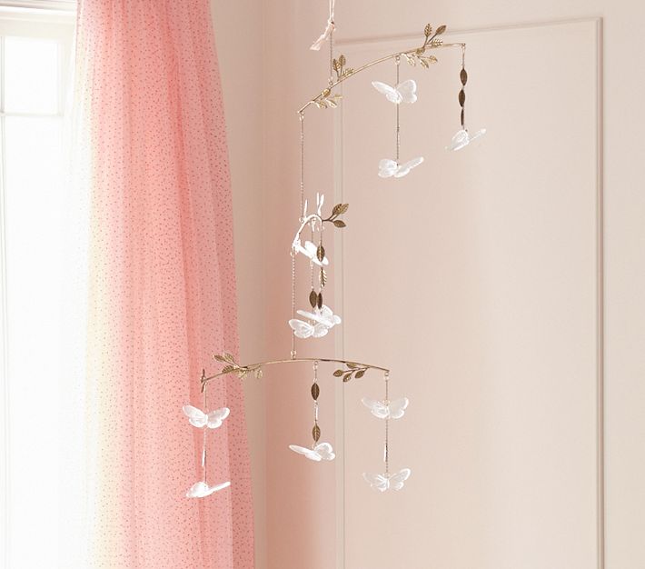 【最終1点】pottery barn  モビール Monique Lhuillier Crystal Vine Butterfly Mobile | Pottery