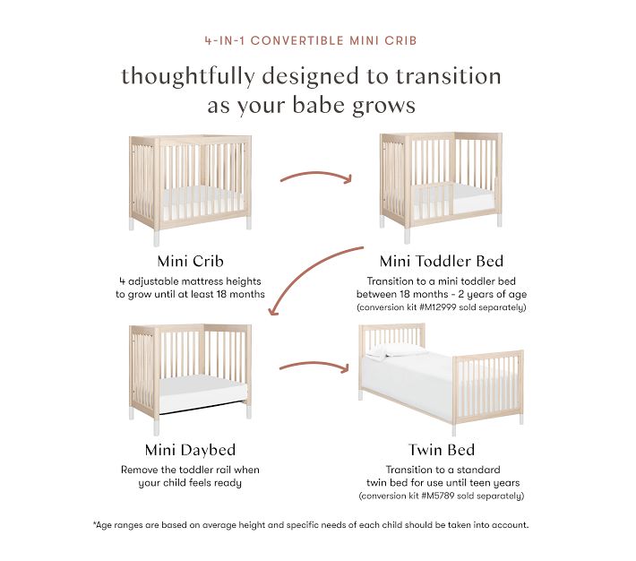 mini crib daybed