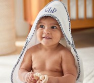 Gingham Baby Hooded Towel & Washcloths