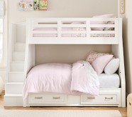Belden Single-Over-Double Stair Bunk Bed with Charging Station and Nightlight