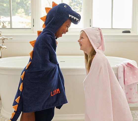 One Tigris Womens Luxury Blue 100% Cotton Towelling Bath Robe Kids