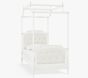 Blythe Tufted Canopy Bed, Single, French White
