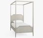 Harper Canopy Bed, Single, Antique Grey, In-Home Delivery