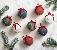 Chris Loves Julia Decoupage Balls Ornaments, Set of 8