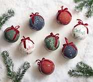 Chris Loves Julia Decoupage Balls Ornaments, Set of 8