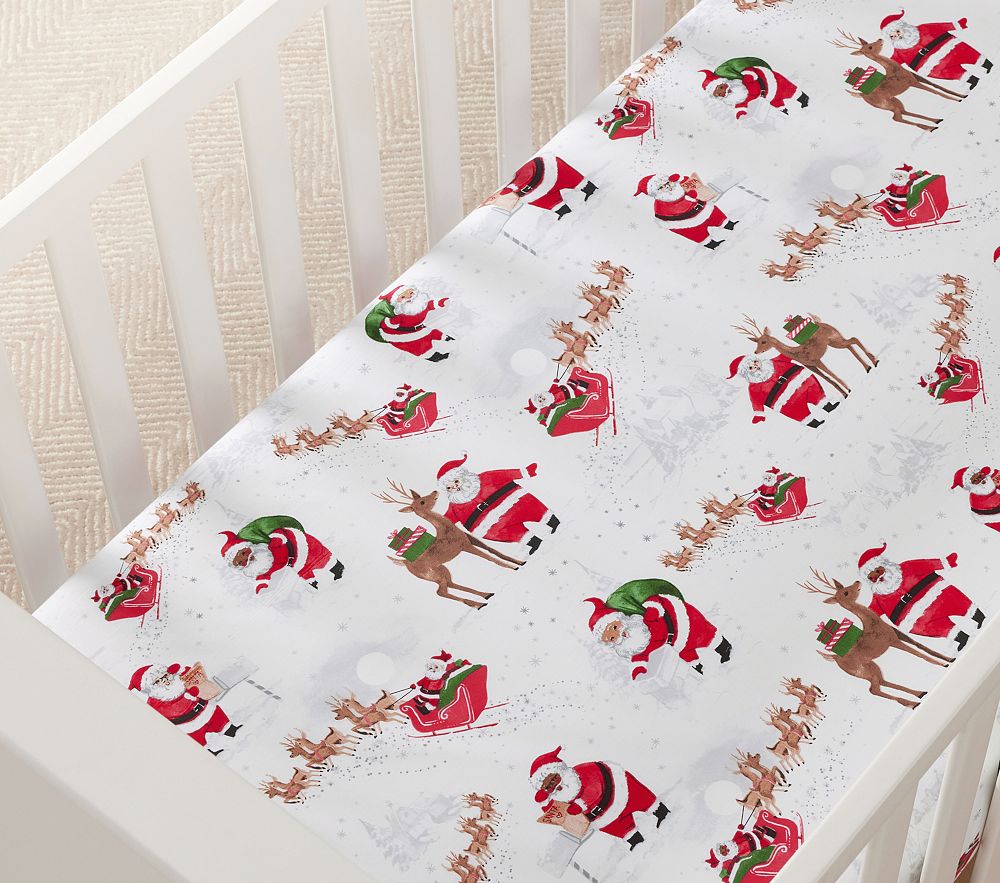 Heritage Santa Organic Crib Fitted Sheet
