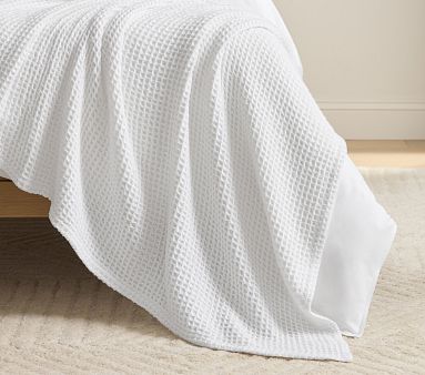 Waffle Weave Bed Blanket , Single/singlexl , White
