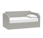 Ava Upholstered Daybed w/ Trundle Single Brushed Chenille Fog