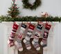 Moose Natural Fair Isle Christmas Stocking