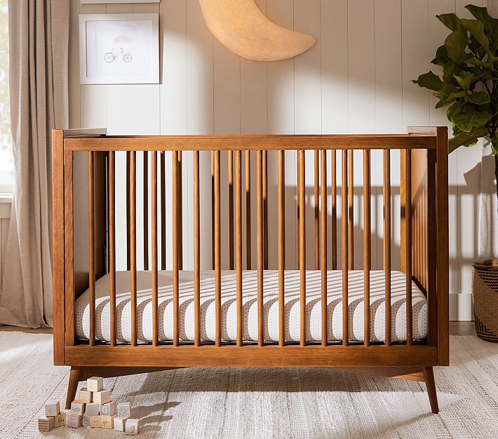 【Bebe】 west elm x pbk Mid-Century Convertible Baby Crib | Pottery