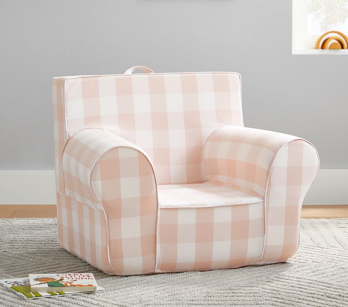 Kids Anywhere Chair®, Blush Buffalo Check | Pottery Barn Kids
